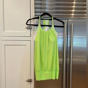 Lululemon Throwback Tank Top Size 6 Lime Green